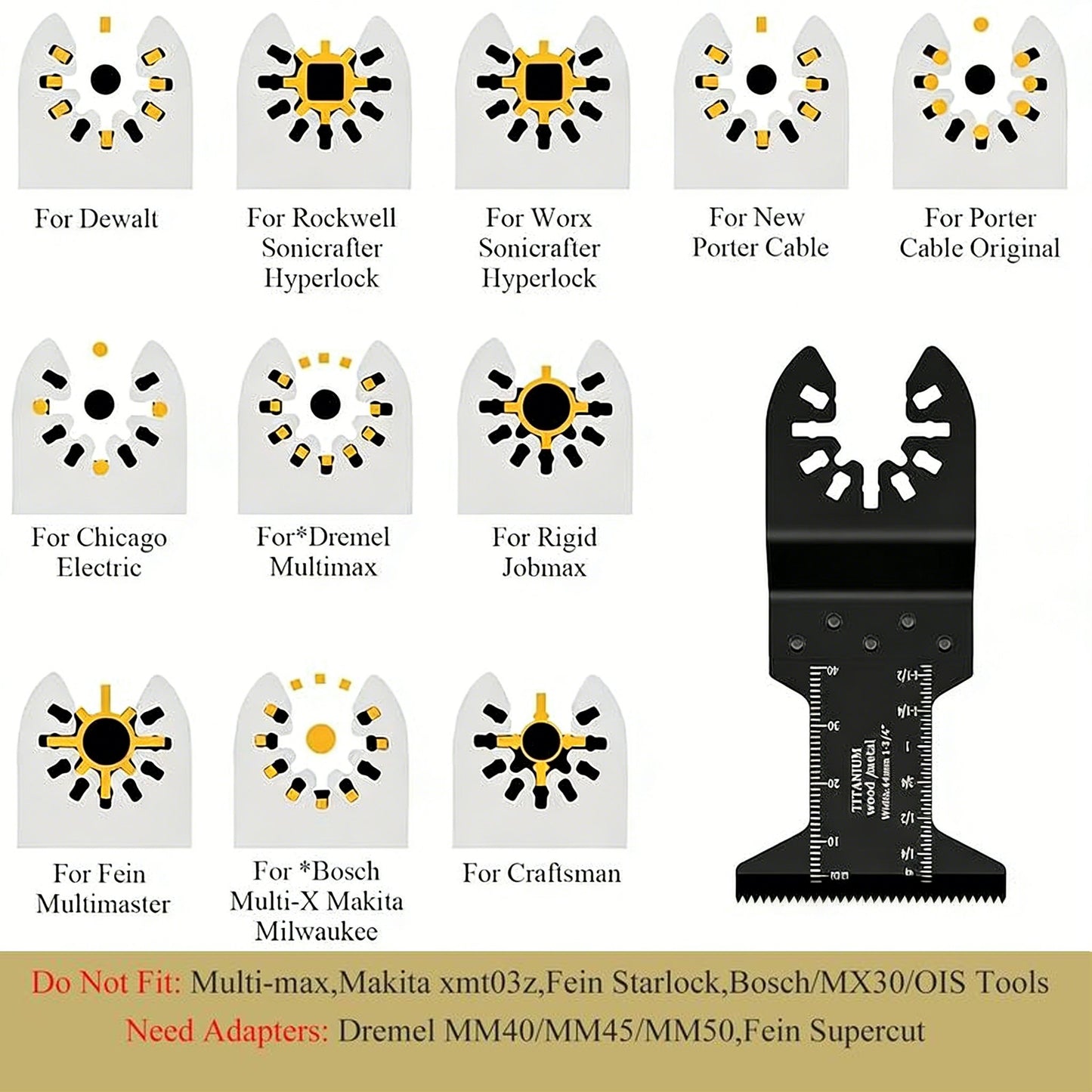 🛠️ Universal Oscillating Saw Blade Set | Wood & Metal