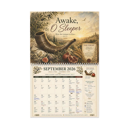 📅Biblical Hebrew Calendar 5787 | 2026-2027 Appointed Times Wall Calendar | Feast Days, Hebrew Dates and Shabbat