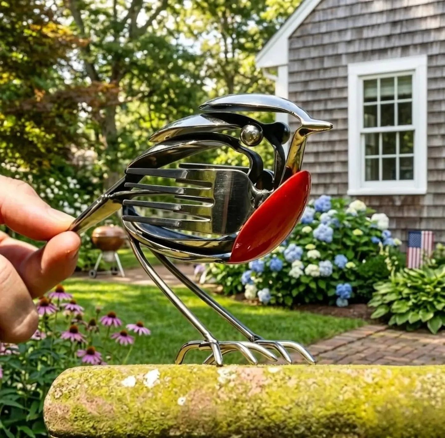 Why Everyone on My Street Stops to Look at This Metal Bird on My Porch