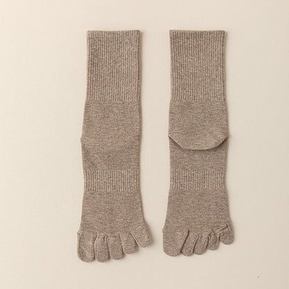 Five‐Toe Cotton Socks — Odor‐Control & Breathable