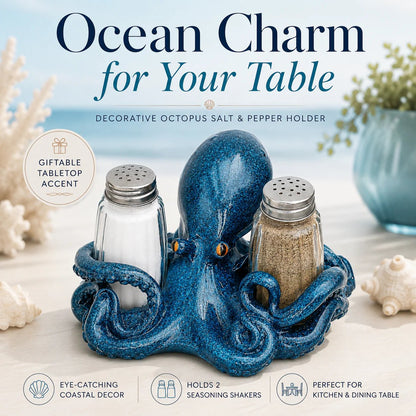 🤣Coastal Animal Salt & Pepper Shaker Holder Set