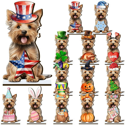 🔥Cute Cat/Dog/Golden Retriever Desk Standee – Removable Seasonal Decor