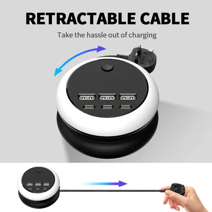 🔥Summer Hot Sales - Save 49% OFF🔋 Portable Power Strip with USB-C Charging & LED Lights ✨ – 6 USB Ports for Home 🏠, Office 💻 & Travel ✈️