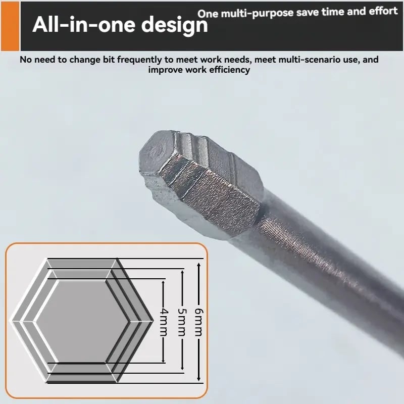 🔥6-Piece Hex Screwdriver Bit Set