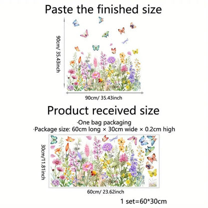 📢📢50% OFF !! ⏰Colorful Floral Bouquet Window Sticker – Vibrant design, easy peel & removable – Perfect for home, cafe & spring decor ✨