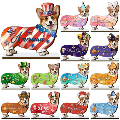 🔥Cute Cat/Dog/Golden Retriever Desk Standee – Removable Seasonal Decor