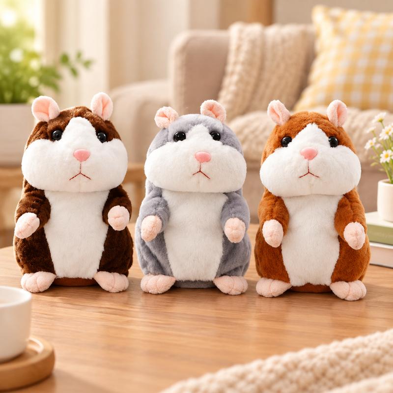 🐹 Last Day Special！✨Talking Hamster Plush – repeats whatever you say, auto head-shaking, hilarious fun for kids & adults.🎁