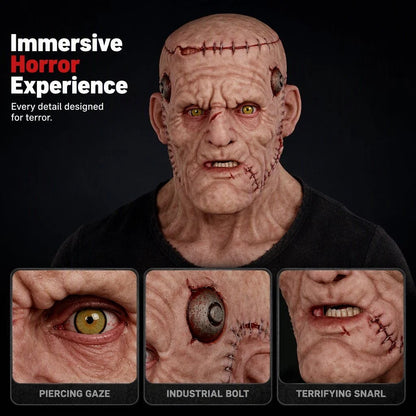 ⭐👹 Stitched Monster Full-Head Silicone Horror Mask | Costume Piece