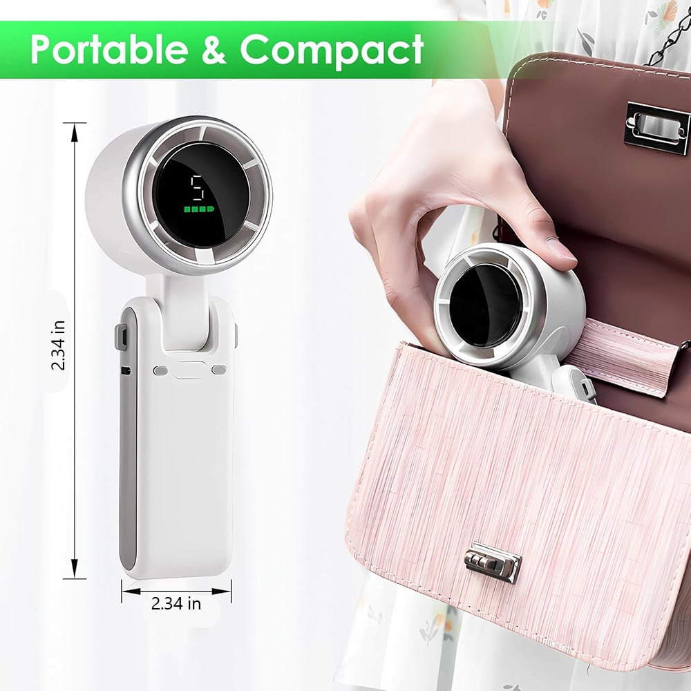 🌬️ Foldable Rechargeable Handheld Fan