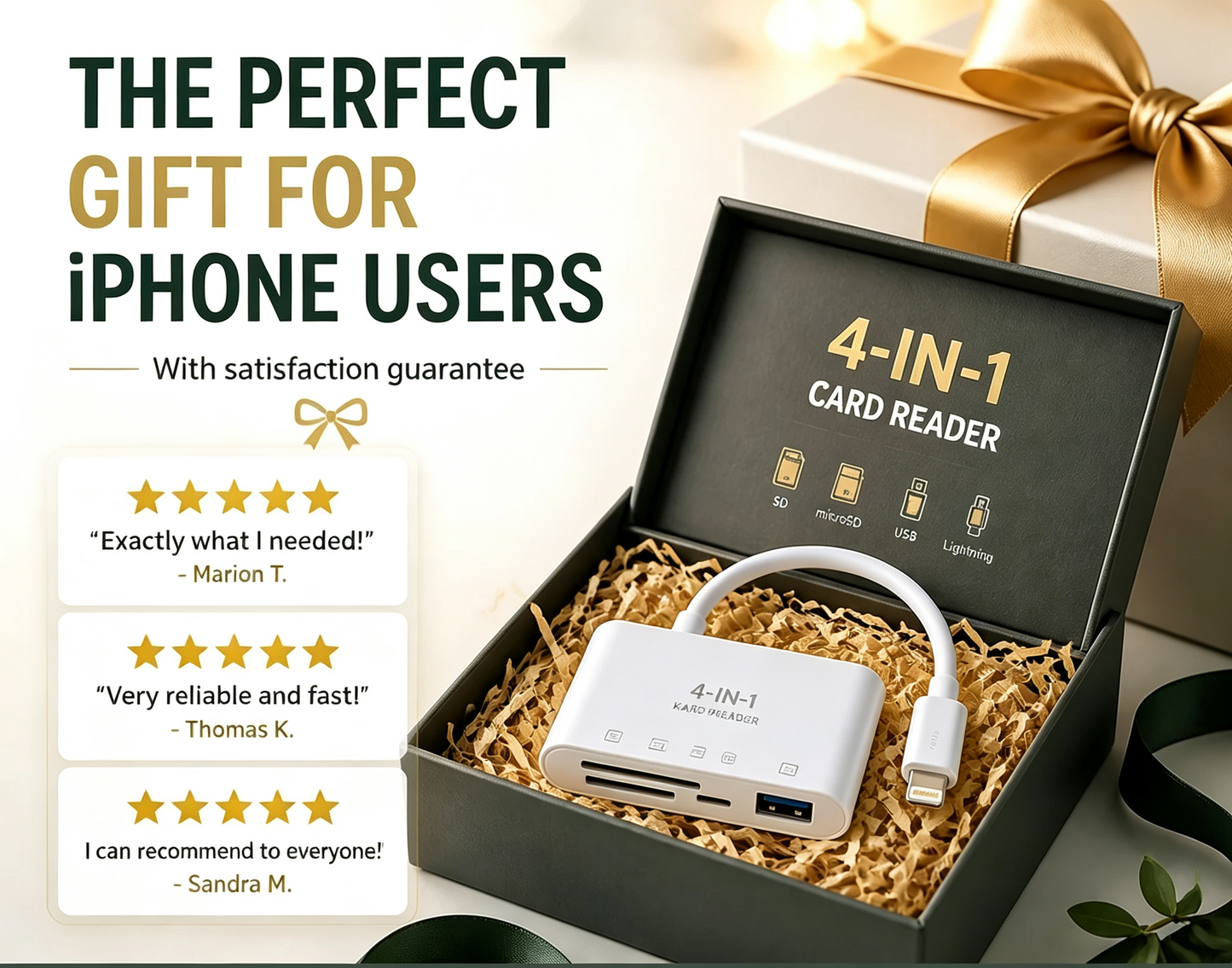 ⚡💾 3-in-1 USB-C memory card reader for phones, laptops, and Android devices