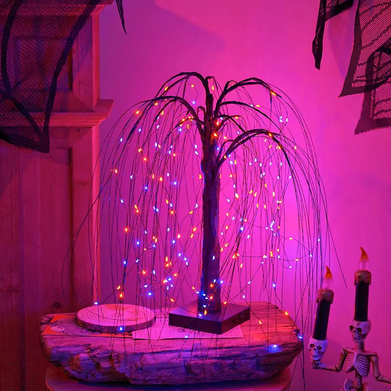 🎃 2026 Sale — Over 28,000 Sold! 👻 Halloween Tree Lights – Spooky Purple & Orange Glow ✨