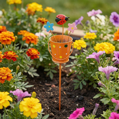 🪴Set of 3 Metal Flower Pot Garden Stakes