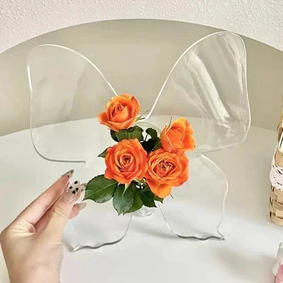 ⏳ Last Day 49% OFF🔥Transparent Butterfly-Inspired Decorative Vase