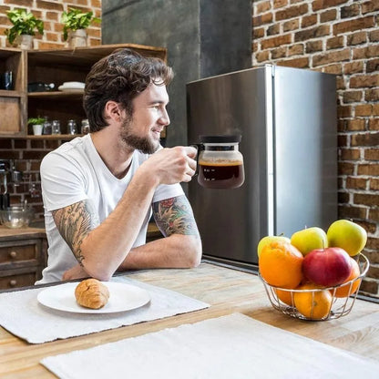 ☕16 Oz Glass Coffee Mug – Coffee Pot Style