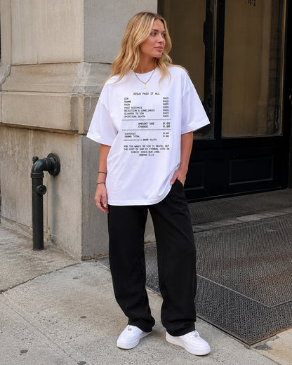 ✝️JESUS PAID IT ALL Graphic Print T-Shirt