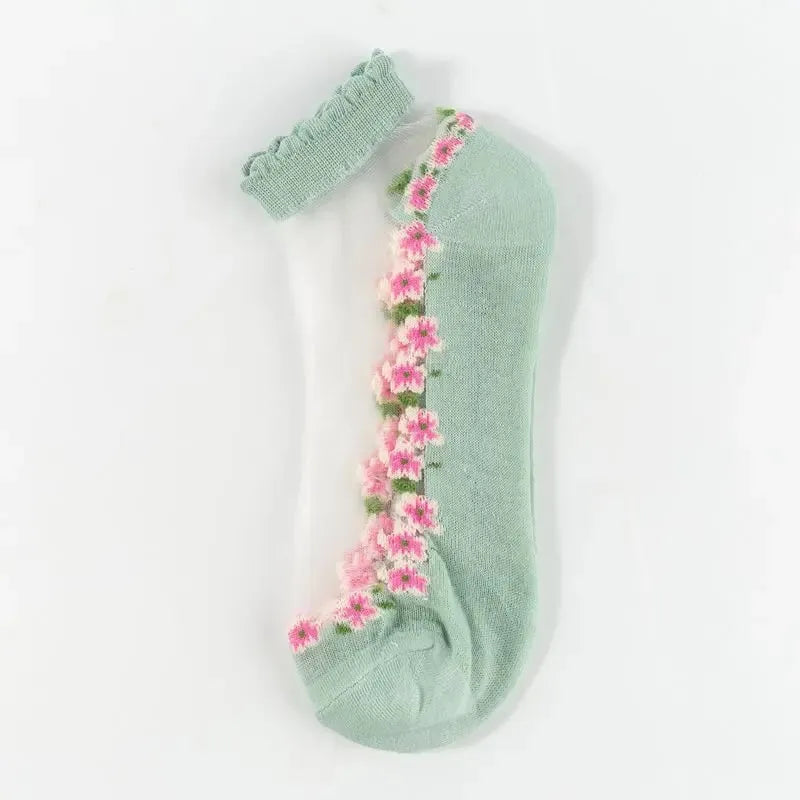 🔥While Supplies Last 40% OFF!🌺Floral Lace Women's Spring Summer Ankle Socks