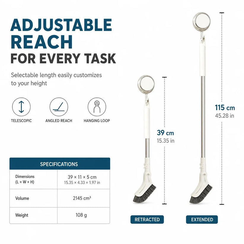 Multifunctional Extendable Long Handle Floor Scrub Brush
