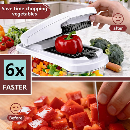 🤩Professional Vegetable Chopper, 15-in-1 Multifunctional Food Chopper