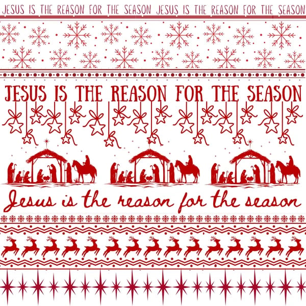 ✝️ Jesus Is The Reason For The Season🎄🎁Christian Christmas Wrapping Paper