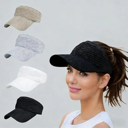 🔥2-Pack Women’s Open-Top Breathable UV-Protection High-Ponytail Sun Visor