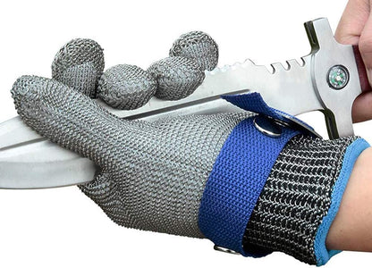📢📢45% OFF !! ⏰Food Grade Metal Mesh Glove – Cut Resistant, ANSI A9, Easy Clean 🍖