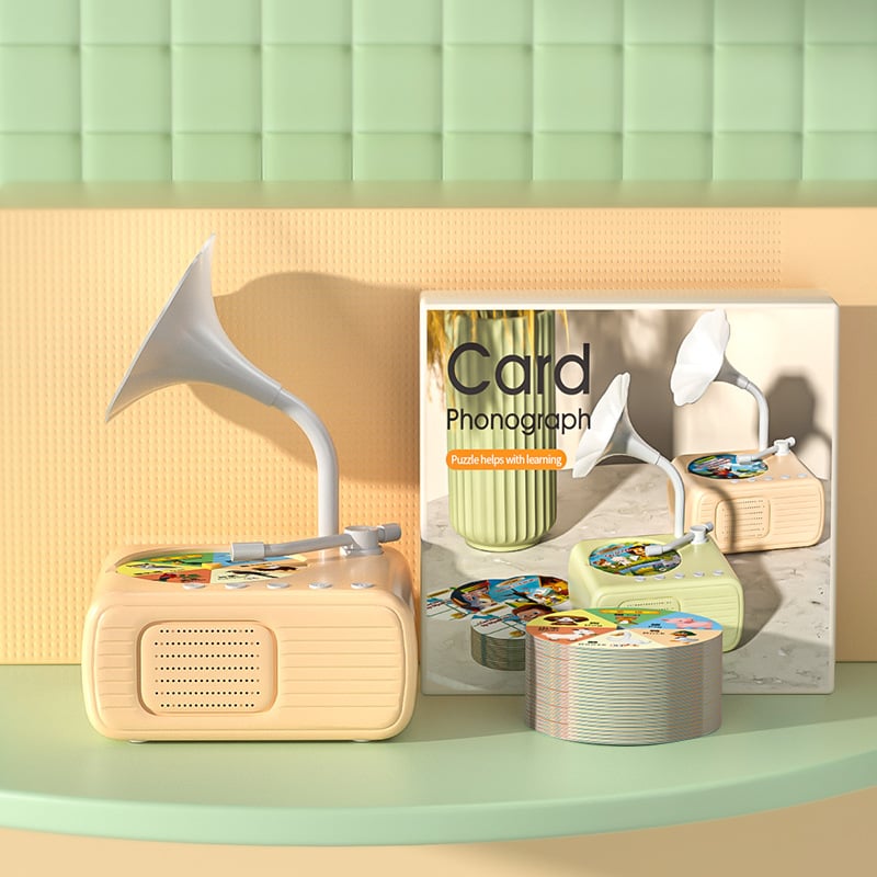 🏆Flash Sale⚡ 50K+ SOLD! Almost Gone🎶Kids Phonograph with 99 Cards👶Early Education Phonograph Story Machine