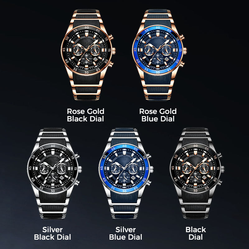 ⌚49% OFF NOW! ✨ Men's Waterproof Multifunctional Quartz Watch – Chronograph Design, Luminous Hands & Stainless Steel 🌊