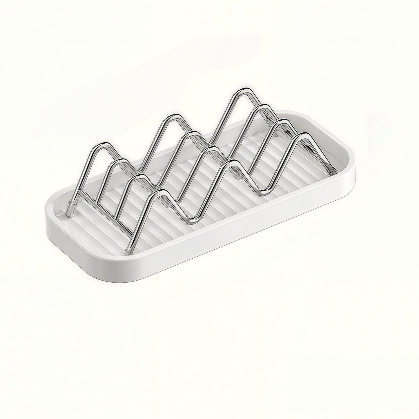 ✨Wavy stainless steel soap dish, suitable for holding soap and sponges💧