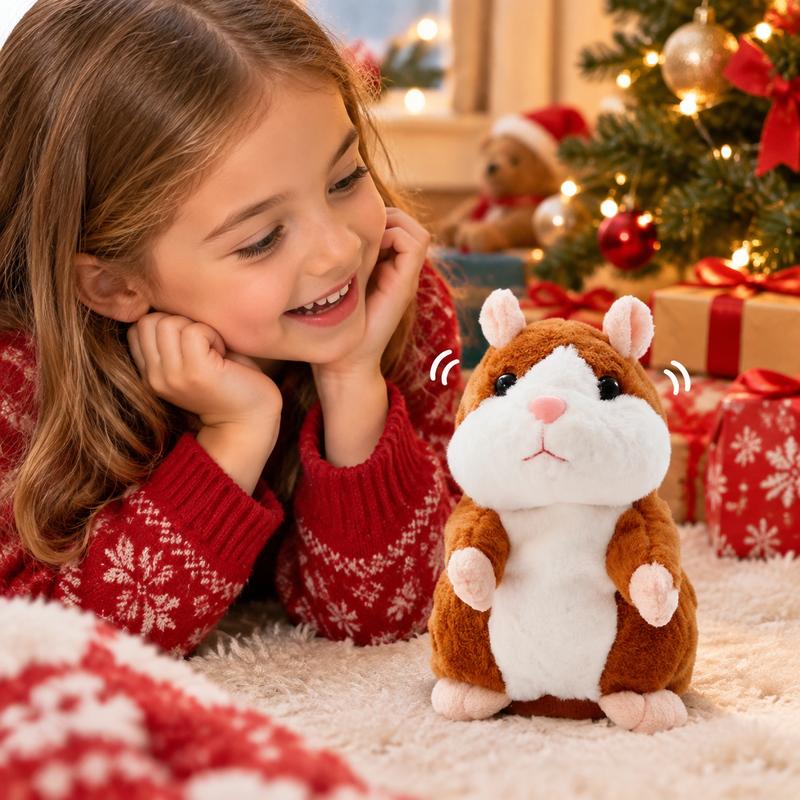 🐹 Last Day Special！✨Talking Hamster Plush – repeats whatever you say, auto head-shaking, hilarious fun for kids & adults.🎁