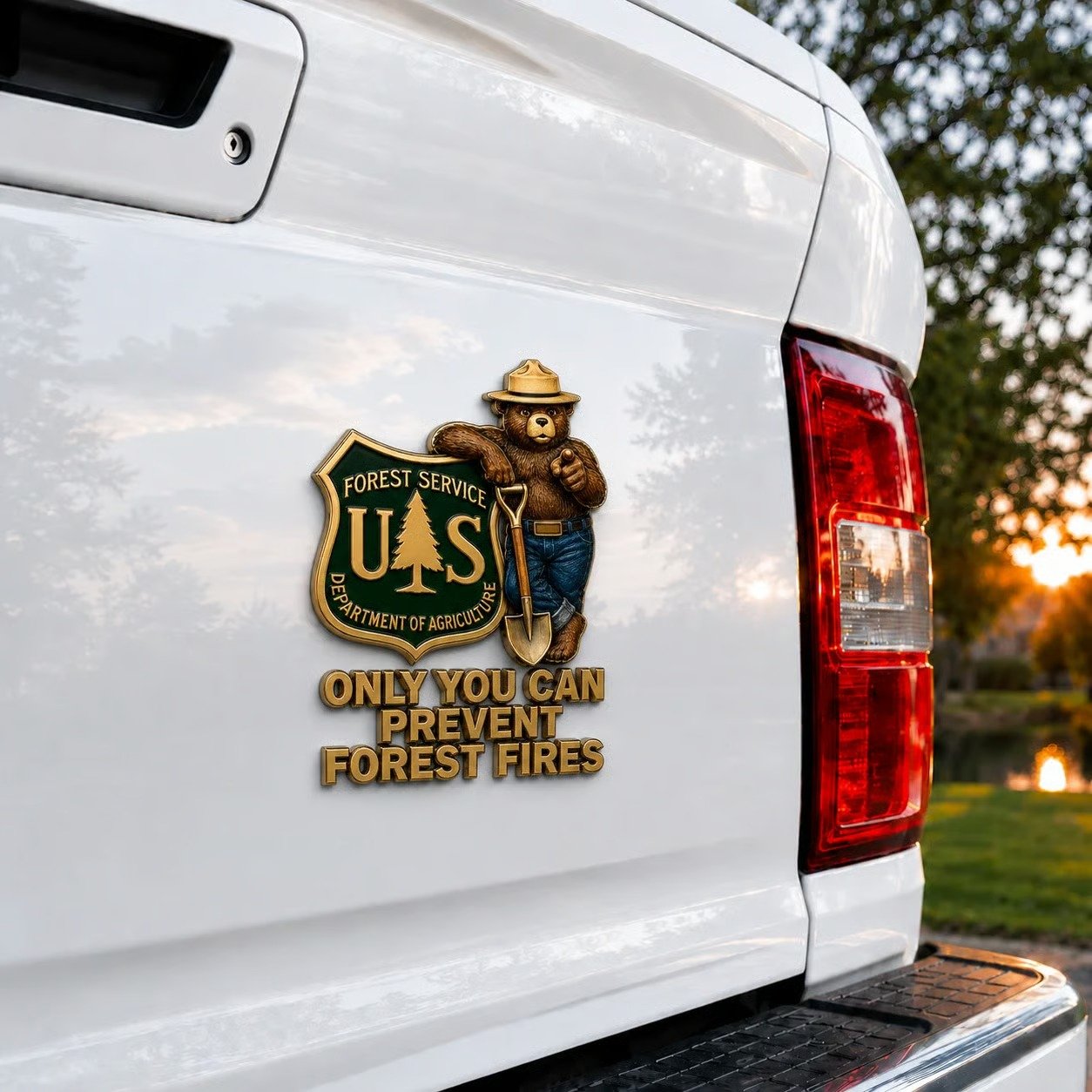 Last Day Promo: 49% OFF - 🐻Only You Can Prevent Wildfires Car Emblem Metal Badge🌲