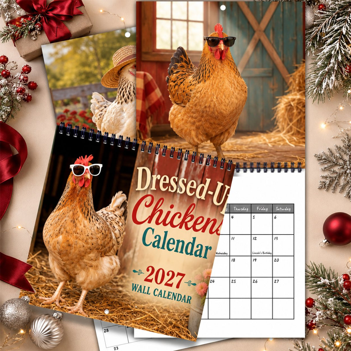 🐔 2027 Farm Chicken Calendar – 12 Months of Farmyard Charm & Feathered Fun