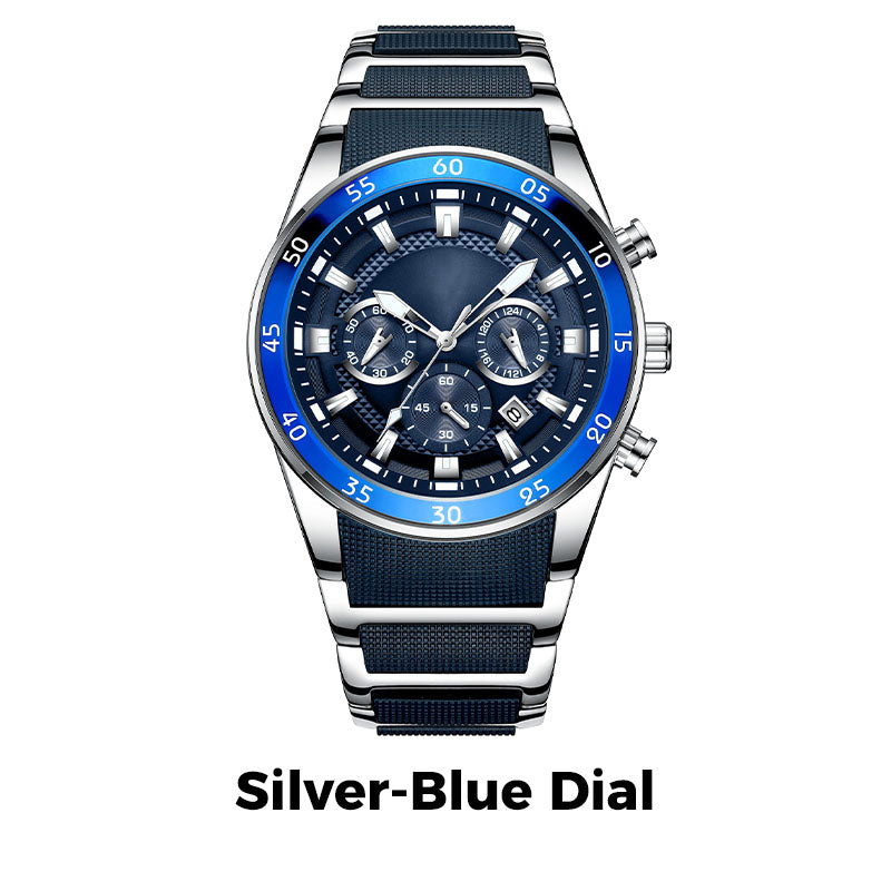 ⌚49% OFF NOW! ✨ Men's Waterproof Multifunctional Quartz Watch – Chronograph Design, Luminous Hands & Stainless Steel 🌊
