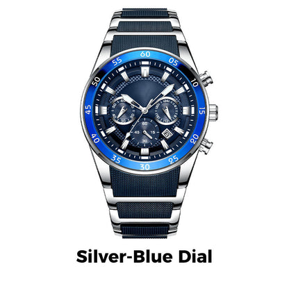⌚49% OFF NOW! ✨ Men's Waterproof Multifunctional Quartz Watch – Chronograph Design, Luminous Hands & Stainless Steel 🌊