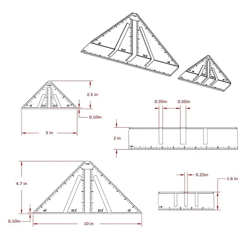 🔥Heavy-Duty Metalworking Miter Square for Tubing Layout