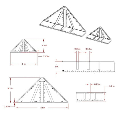 🔥Heavy-Duty Metalworking Miter Square for Tubing Layout