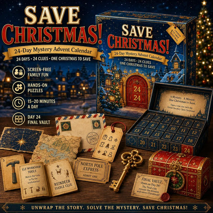🎁✨24-Day Mystery Adventure Advent Calendar Collection | 24 Clues, Hands-On Puzzles & One Final Reveal