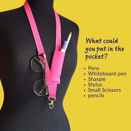 👩‍🏫NEW UPGRADED Plain Fabric Pen Lanyards