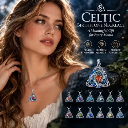 🔥last Day 48% Off - ✝️birthstone Celtic Trinity Knot Necklace ✨