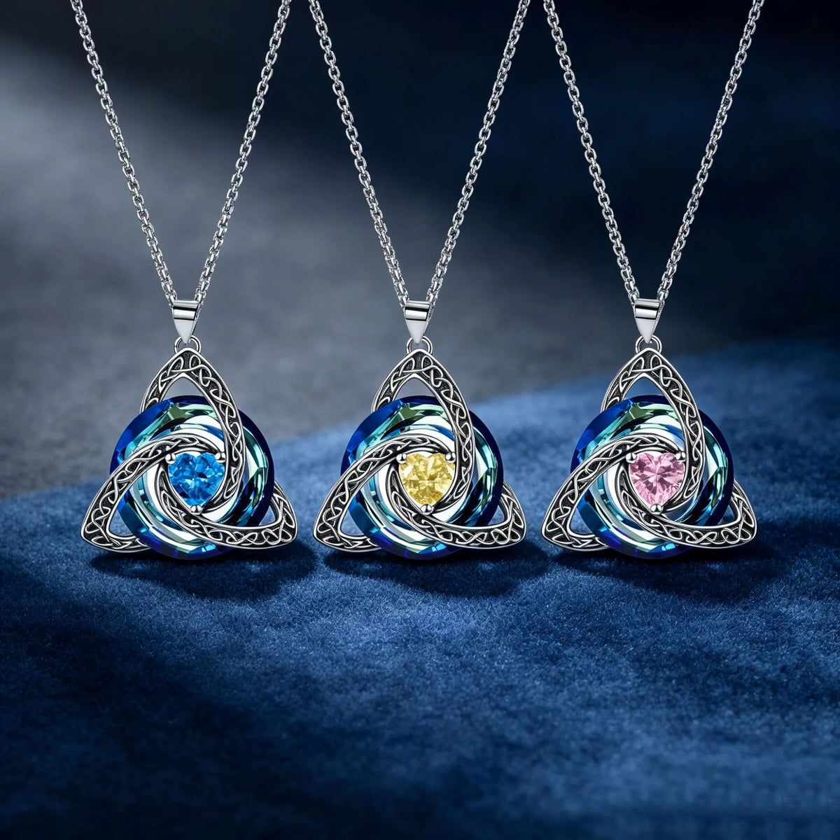🔥last Day 48% Off - ✝️birthstone Celtic Trinity Knot Necklace ✨