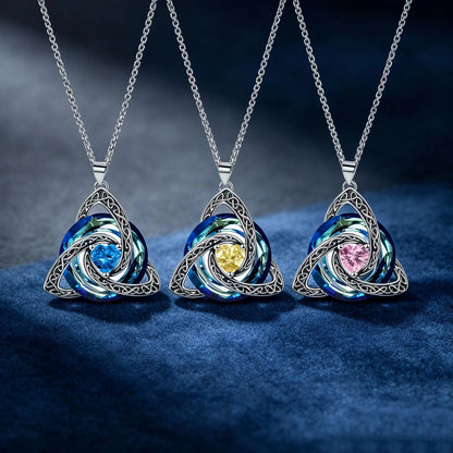 🔥last Day 48% Off - ✝️birthstone Celtic Trinity Knot Necklace ✨