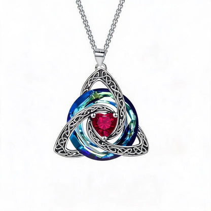 🔥last Day 48% Off - ✝️birthstone Celtic Trinity Knot Necklace ✨