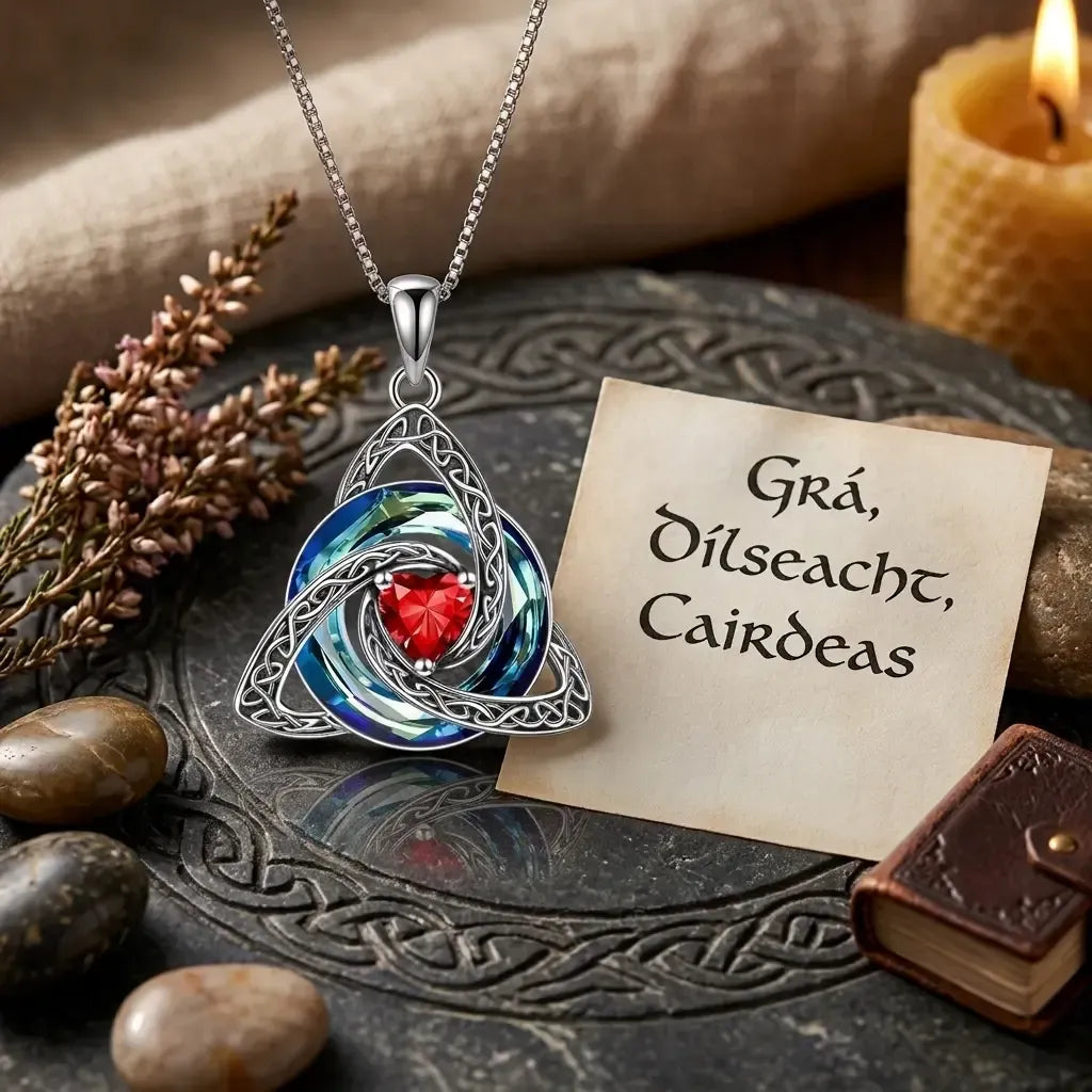 🔥last Day 48% Off - ✝️birthstone Celtic Trinity Knot Necklace ✨