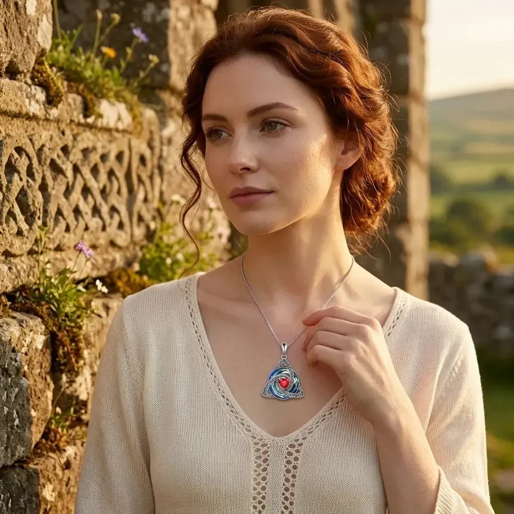 🔥last Day 48% Off - ✝️birthstone Celtic Trinity Knot Necklace ✨