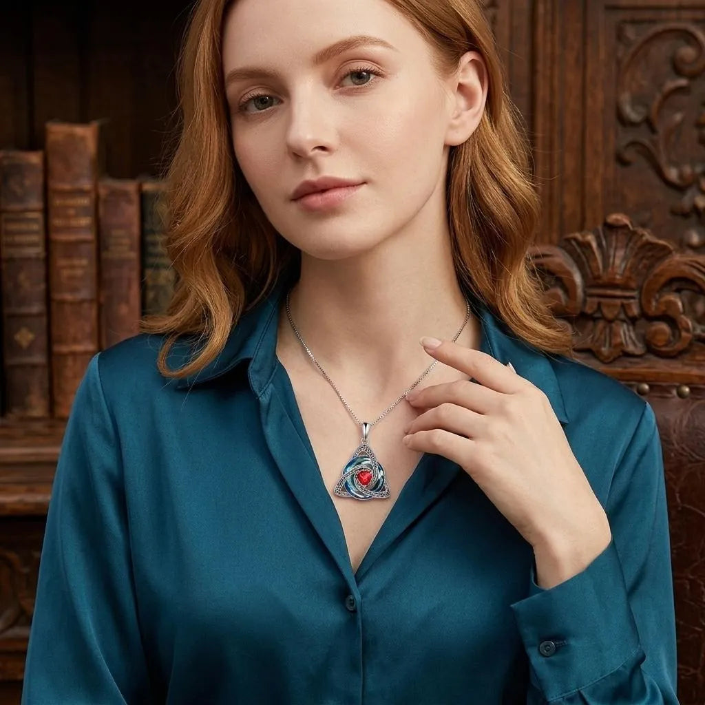🔥last Day 48% Off - ✝️birthstone Celtic Trinity Knot Necklace ✨