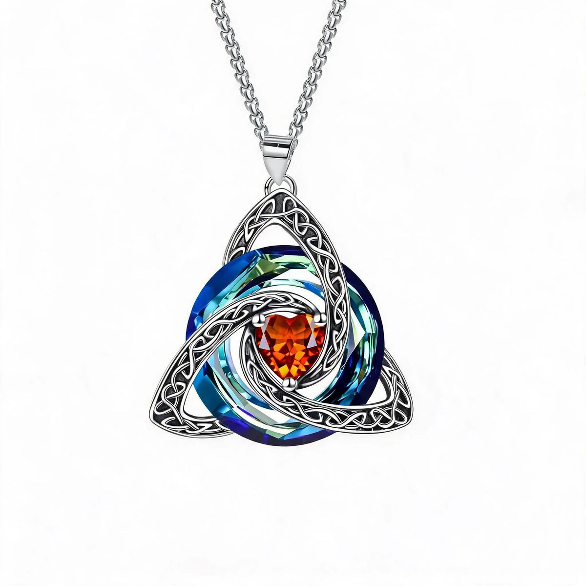 🔥last Day 48% Off - ✝️birthstone Celtic Trinity Knot Necklace ✨