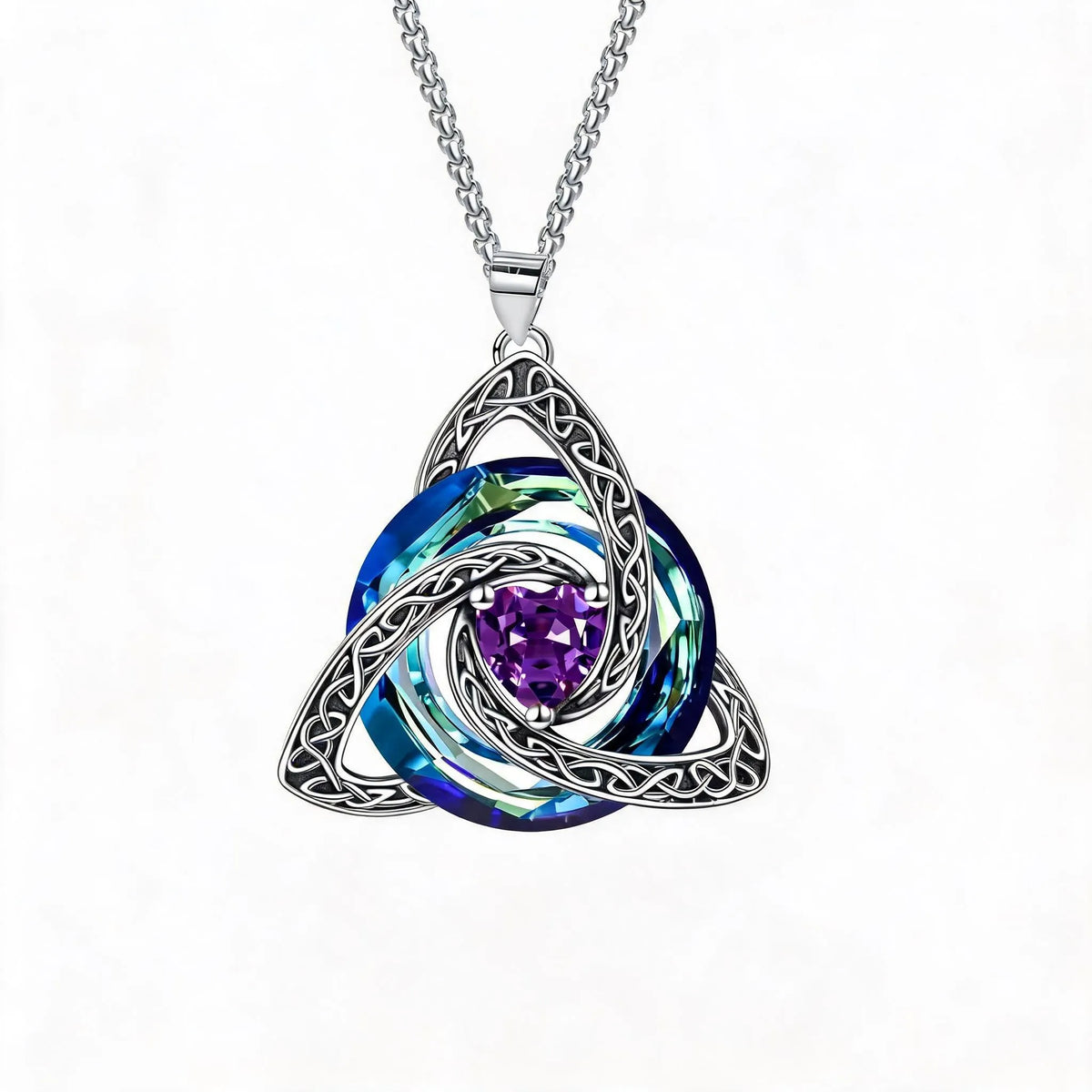 🔥last Day 48% Off - ✝️birthstone Celtic Trinity Knot Necklace ✨