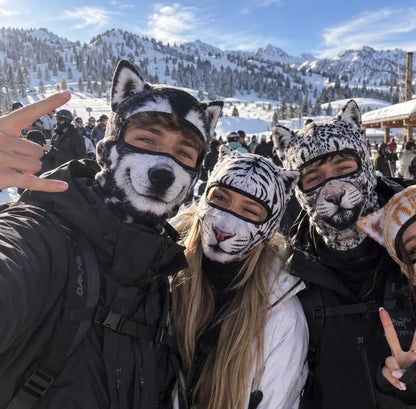 🐾❄️STAY WARM. LOOK WILD-3D Animal Face Ski Balaclava