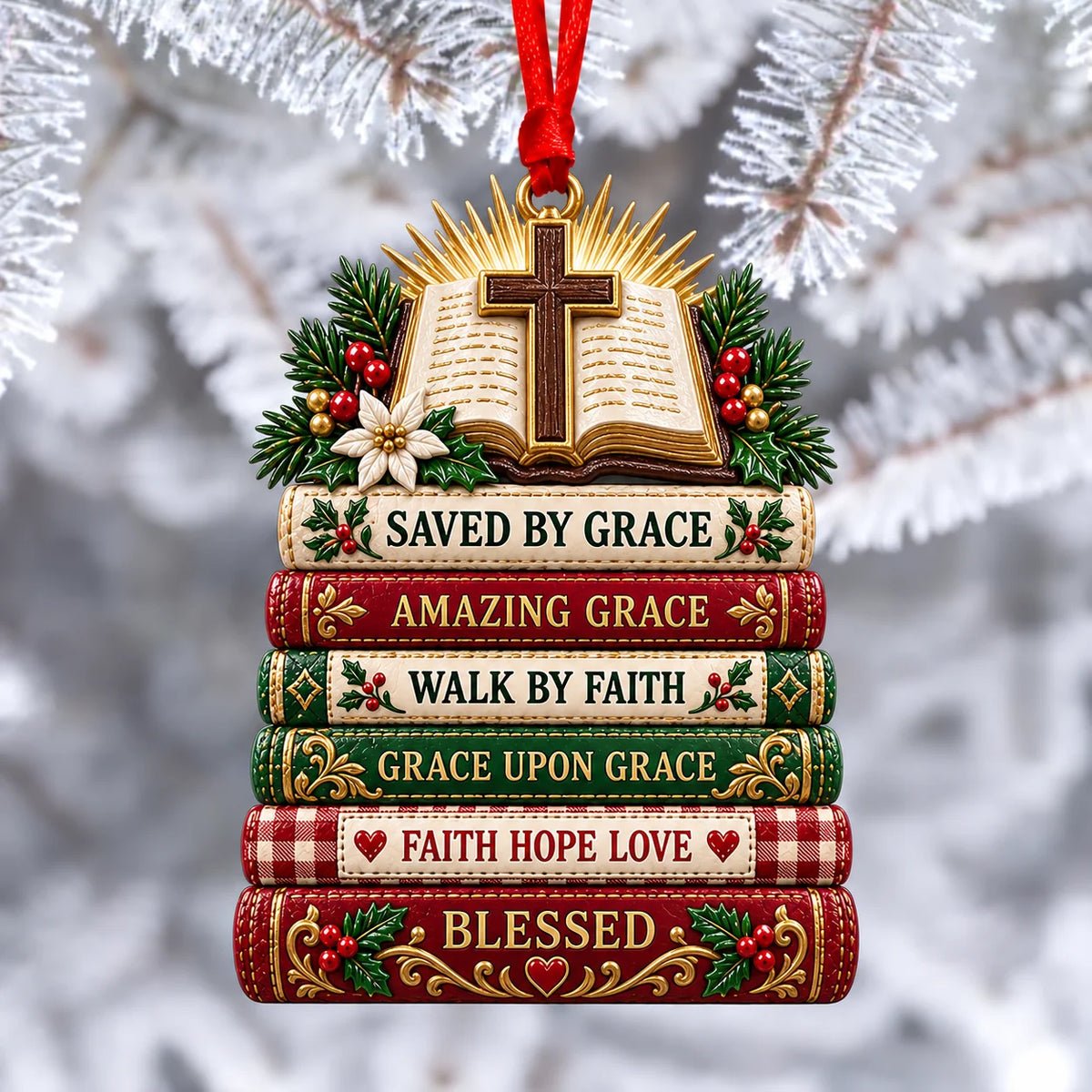 ✝️ Bible Faith Christmas Acrylic Ornament Collection