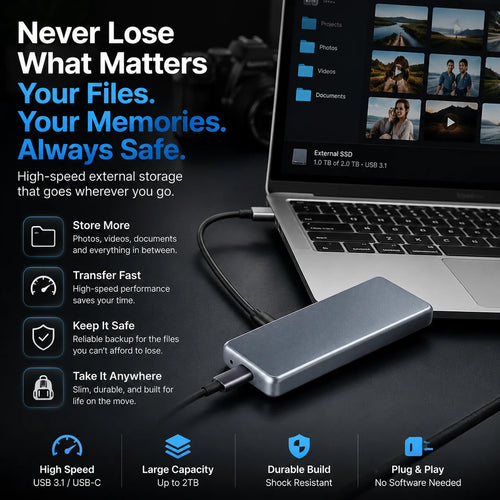 🔥 LAST DAY 48% OFF-Portable External SSD – Protect Your Photos, Videos & Important Files