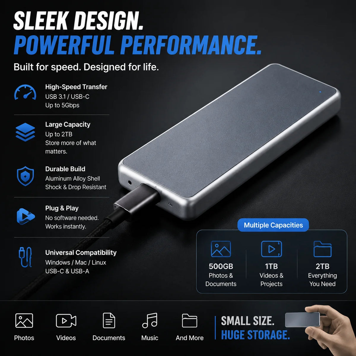 🔥 LAST DAY 48% OFF-Portable External SSD – Protect Your Photos, Videos & Important Files